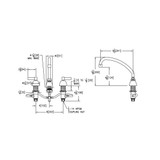 Elkay 8" Centerset with Concealed Deck Faucet with 10" Arc Tube Spout 2" Lever Handles Chrome