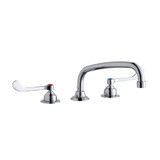 Elkay 8" Centerset with Concealed Deck Faucet with 10" Arc Tube Spout 6" Wristblade Handles Chrome