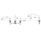 Elkay 8" Centerset with Concealed Deck Faucet with 10" Arc Tube Spout 6" Wristblade Handles Chrome