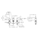 Elkay 8" Centerset with Concealed Deck Faucet with 8" Tube Spout 4" Wristblade Handles Chrome