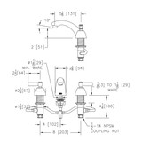Elkay 8" Centerset with Concealed Deck Lavatory Faucet with 6" Cast Fixed Spout Chrome