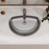 Elkay Asana Stainless Steel 19-1/2" x 13-5/16" x 6-1/4", Single Bowl Undermount Bathroom Sink