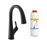 Elkay Avado Single Hole 2-in-1 Kitchen Faucet with Filtered Drinking Water Matte Black