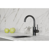 Elkay Avado Single Hole Bar Faucet with Lever Handle Black Stainless