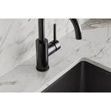 Elkay Avado Single Hole Bar Faucet with Lever Handle Black Stainless