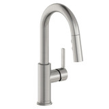 Elkay Avado Single Hole Bar Faucet with Pull-down Spray and Lever Handle Lustrous Steel