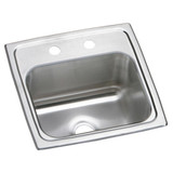 Elkay Celebrity Stainless Steel 15" x 15" x 6-1/8", 2-Hole Single Bowl Drop-in Bar Sink
