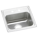 Elkay Celebrity Stainless Steel 17" x 16" x 7-1/8", 2-Hole Single Bowl Drop-in Sink