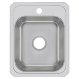 Elkay Celebrity Stainless Steel 17" x 21-1/4" x 6-7/8", 1-Hole Single Bowl Drop-in Sink