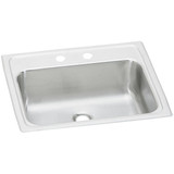 Elkay Celebrity Stainless Steel 19" x 17" x 6-1/8" 2-Hole Single Bowl Drop-in Bathroom Sink