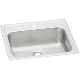 Elkay Celebrity Stainless Steel 19" x 17" x 6-1/8", 1-Hole Single Bowl Drop-in Bathroom Sink with Overflow