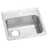 Elkay Celebrity Stainless Steel 19-1/2" x 19" x 5-1/2", 1-Hole Single Bowl Drop-in ADA Sink with Quick-clip and Left Drain