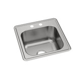 Elkay Celebrity Stainless Steel 20" x 20" x 10-1/8" 2-Hole Single Bowl Drop-in Laundry Sink