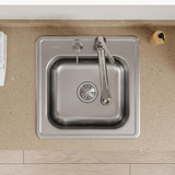 Elkay Celebrity Stainless Steel 20" x 20" x 10-1/8" 2-Hole Single Bowl Drop-in Laundry Sink