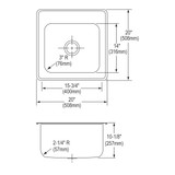 Elkay Celebrity Stainless Steel 20" x 20" x 10-1/8", 1-Hole Single Bowl Drop-in Laundry Sink