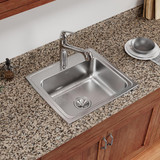 Elkay Celebrity Stainless Steel 22" x 19-1/2" x 7-1/8" 1-Hole Single Bowl Drop-in Sink