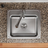 Elkay Celebrity Stainless Steel 22" x 19-1/2" x 7-1/8" 1-Hole Single Bowl Drop-in Sink
