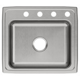 Elkay Celebrity Stainless Steel 22" x 19-1/2" x 7-1/8" 4-Hole Single Bowl Drop-in Sink