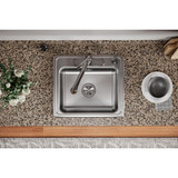Elkay Celebrity Stainless Steel 22" x 19-1/2" x 7-1/8" 4-Hole Single Bowl Drop-in Sink