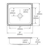 Elkay Celebrity Stainless Steel 25" x 22" x 7-1/2", 1-Hole Single Bowl Drop-in Sink