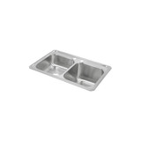 Elkay Celebrity Stainless Steel 33" x 22" x 10-1/4" 2-Hole Equal Double Bowl Drop-in Sink with Left Small Bowl