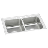 Elkay Celebrity Stainless Steel 33" x 22" x 7-1/2", 4-Hole Equal Double Bowl Drop-in Sink