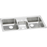 Elkay Celebrity Stainless Steel 43" x 22" x 7-1/8" 3-Hole Triple Bowl Drop-in Sink