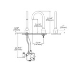Elkay Commercial Electronic Sensor Scrub/Handwash Battery Powered Deck Mount Faucet Laminar Flow