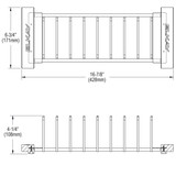 Elkay Crosstown Stainless Steel 16-7/8" x 6-3/4" x 4-1/4" Drying Rack with Wood Handles