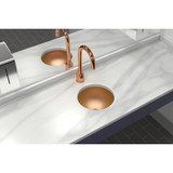 Elkay CuVerro Antimicrobial Copper 11-3/8" x 11-3/8" x 4-3/4" Single Bowl Undermount Bathroom Sink