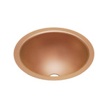 Elkay CuVerro Antimicrobial Copper 14-3/8" x 14-3/8" x 6", Single Bowl Undermount Bathroom Sink and Overflow Assembly