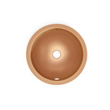 Elkay CuVerro Antimicrobial Copper 14-3/8" x 14-3/8" x 6", Single Bowl Undermount Bathroom Sink and Overflow Assembly