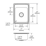 Elkay CuVerro Antimicrobial Copper 17" x 22" x 7-5/8", OS4-Hole Single Bowl Drop-in Sink