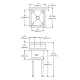 Elkay Dependabilt Stainless Steel 21" x 25-13/16" x 43-3/4" 18 Gauge One Compartment Sink with Stainless Steel Legs