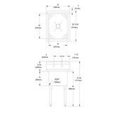 Elkay Dependabilt Stainless Steel 23" x 29-13/16" x 43-3/4" 16 Gauge One Compartment Sink with Stainless Steel Legs
