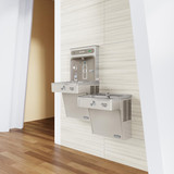Elkay ezH2O Bottle Filling Station & Bi-Level High Efficiency Vandal-Resistant Cooler Non-Filtered Refrigerated Stainless