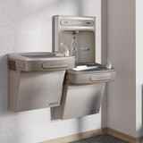 Elkay ezH2O Bottle Filling Station & Versatile Bi-Level ADA Cooler High Efficiecny Non-Filtered Refrigerated Light Gray