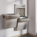 Elkay ezH2O Bottle Filling Station & Versatile Bi-Level ADA Cooler Non-Filtered Non-Refrigerated Light Gray