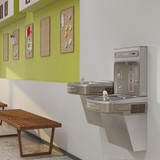 Elkay ezH2O Bottle Filling Station & Versatile Bi-Level ADA Cooler Non-Filtered Non-Refrigerated Stainless