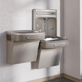 Elkay ezH2O Bottle Filling Station & Versatile Bi-Level ADA Vandal-Resistant Cooler Filtered Refrigerated Light Gray