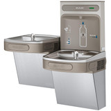 Elkay ezH2O Bottle Filling Station & Versatile Bi-Level ADA Vandal-Resistant Cooler Non-Filtered Refrigerated Stainless