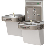 Elkay ezH2O Bottle Filling Station with Bi-Level ADA Cooler Dual Hands Free Activation Filtered Refrigerated Light Gray