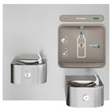 Elkay ezH2O Bottle Filling Station with Integral Soft Sides Fountain Filtered Non-Refrigerated Stainless