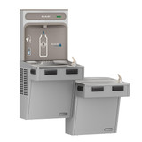 Elkay ezH2O Bottle Filling Station with Mechanically Activated Bi-Level ADA Cooler Non-Filtered Refrigerated Light Gray