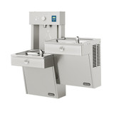 Elkay ezH2O Vandal-Resistant Bottle Filling Station & Bi-Level Reverse Cooler Non-Filtered Refrigerated Stainless