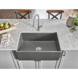 Elkay Fireclay 30" x 19-15/16" x 9-1/8" Single Bowl Farmhouse Sink Gray