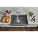 Elkay Fireclay 30" x 19-15/16" x 9-1/8" Single Bowl Farmhouse Sink Gray