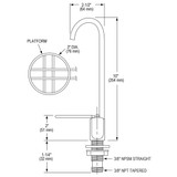 Elkay Glass Filler Chrome 2-1/2" x 10"