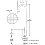 Elkay Glass Filler Chrome 2-1/2" x 10"