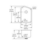 Elkay Lustertone Classic Stainless Steel 13-1/2" x 20-7/16" x 9", Single Bowl Undermount Sink with Perfect Drain